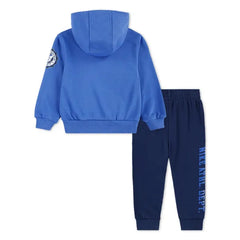 Nike Boys Pull Over Hoodie And Pant Set In Navy