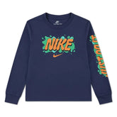 Nike Boys Slime Long Sleeve T-shirt In Navy