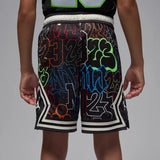 Jorndan Boys Aop Sport Diamond Shorts In Black Multi