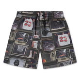 Jordan Boys Brooklyn Aop Shorts In Black Multi