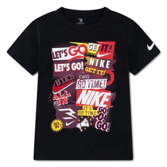 Nike Boys Collage T-Shirt In Black