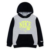 Nike Boys Vintage French Terry Hoodie In Grey And Black
