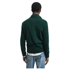 Gant 8030141 D1 Rib Texture Halfzip Green