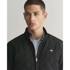 Gant Mens Quilted Windcheater Jacket In Black