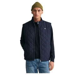 Gant Mens Quilted Body Warmer In Navy