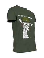 Sniper Giraffe T-Shirts For Men In Olive