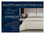 Egyptian Cotton Givenchy T400 Duvet Covers In Cream and Stone