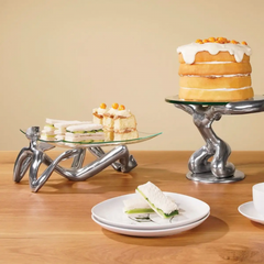 Glass Platter+Stand On Show