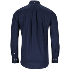 Gant Mens Reg Poplin Long Sleeve Shirt Navy/Marine