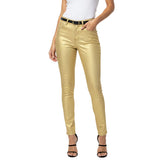 Sissyboy Ladies Ryder Foil Skinny Pants In Gold