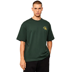 Calvin Klein Mens Seasonal Monologo T-Shirt In Dark Green