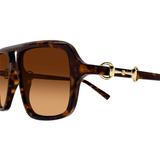Gucci 55 Womens Sunglasses In Havana