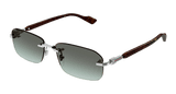 Gucci Sunglasses Mens In Silver Brown GG1221S-008