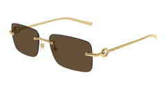 Gucci Sunglass Man Gold Brown GG1703S-004