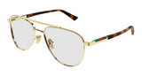 Gucci Sunglasses Mens In Gold Havana Transparent GG1962S-005