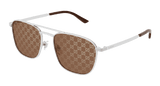 Gucci Sunglasses Mens In Silver Brown GG1881S-004