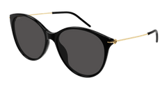Gucci Sunglasses Woman Black Gold Grey Gg1268Sa-001