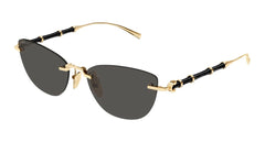 Gucci Gg2063S-002 Womens Cat-Eye Sunglasses In Black And Gold