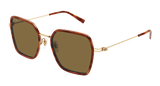 Gucci Sunglasses Womens In Havana Gold Brown GG1850SA-002