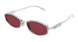 Gucci Sunglasses Womens In Silver Red GG1803S-002