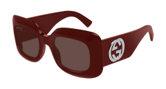 Gucci Sunglasses Woman Burgundy Brown Gg1695S-004