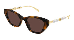 Gucci Sunglasses Womens In Havana Gold Brown GG1968S-003
