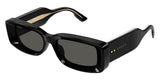 Gucci Womens Rectangular Framed Sunglasses In Black