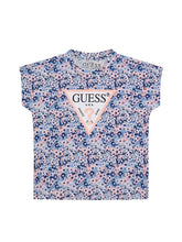 Guess Girls T-Shirt In Blue Multi