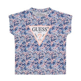 Guess Girls T-Shirt In Blue Multi