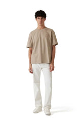 Guess Mens Patch At Chest T-Shirt In Taupe