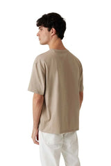 Guess Mens Patch At Chest T-Shirt In Taupe