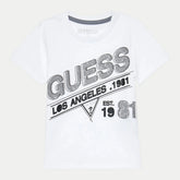 Guess Boys T-Shirt In White & Grey