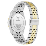 Guess Mens Vincent Two Tone Analogue Stainless Steel Watch In Silver/Gold/Black Dial