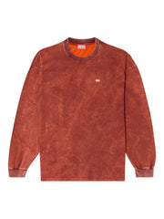 Diesel Mens T-Boxt-Ls Relaxed T-Shirt In Brick