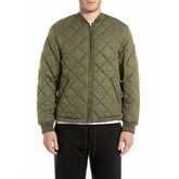 Replay Mens Paded Jacket In Khaki Green