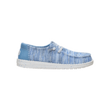 Hey Dude Womens Wendy Knit Shimmer Shoes In Light Blue/Multi