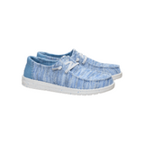Hey Dude Womens Wendy Knit Shimmer Shoes In Light Blue/Multi
