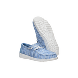 Hey Dude Womens Wendy Knit Shimmer Shoes In Light Blue/Multi