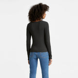 Levi's Womens Honey Long Sleeve Top In Black