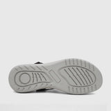 Hush Puppies Womens Saria Okra Leather Sandals In Stone/Pewter Metallic/White