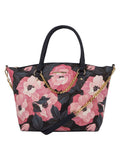 Pierra Cardin Victoria Floral Carryall Tote Bag In Black