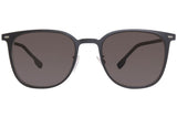 Hugo Boss Gun Metal Frame Unisex Sunglasses In Matte Blue