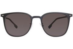 Hugo Boss Gun Metal Frame Unisex Sunglasses In Matte Blue