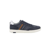 Hush Puppies Mens Zane Pu/Action Leather Sneakers In Navy/White