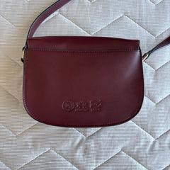 La Martina Heritage Crossbody Bag In Burgundy