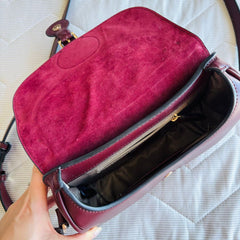 La Martina Heritage Crossbody Bag In Burgundy