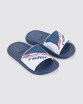 Rider Boys Step Slides Shoes In Blue & White