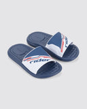 Rider Boys Step Slides Shoes In Blue & White