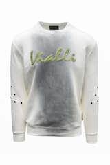 Vialli Mens Million Sweatshirt In Off White