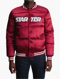 Starter Mens College Jacket 1 In Maroon